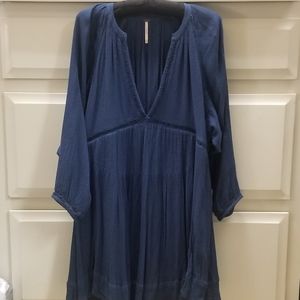 FREE PEOPLE Navy Flowy Dress Size S